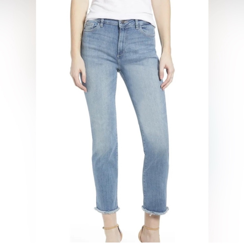 DL1961 Mara Ankle Classic Blue Women's Jeans 26 Frayed denim stretch cotton
